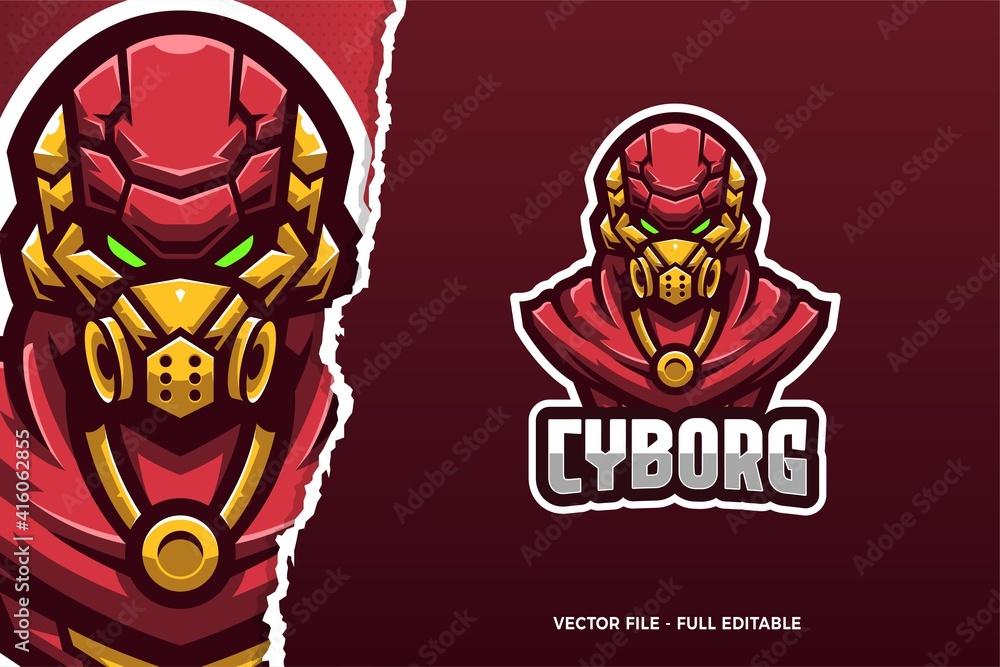 Red Robot E-sport Game Logo Template Red Robot E-sport Game Logo Template