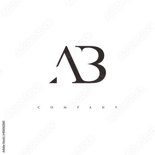 monogram AB logo design vector