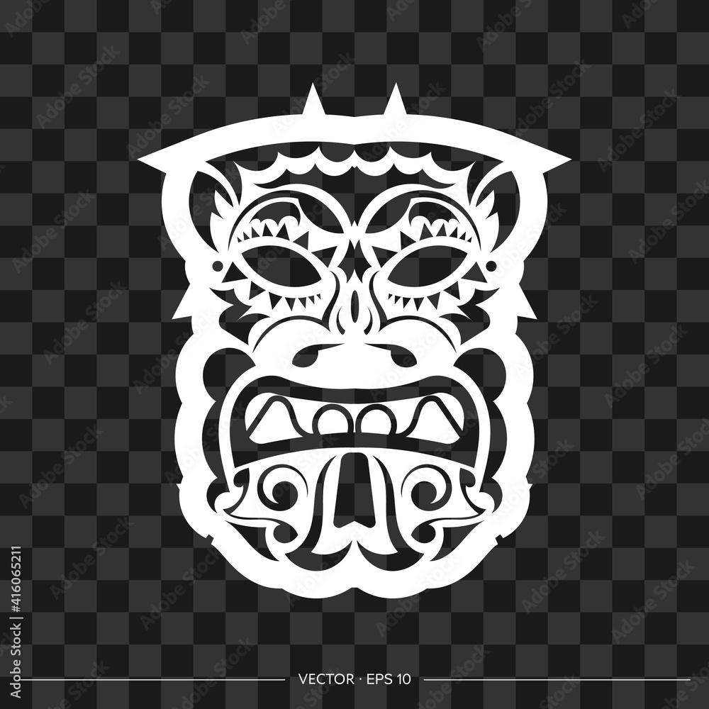 Demon face pattern. Demon face or mask outline. For T-shirts and prints. Vector illustration. Demon face pattern. Demon face or mask outline. For T-shirts and prints. Vector illustration.