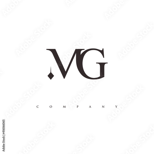monogram MG logo design vector