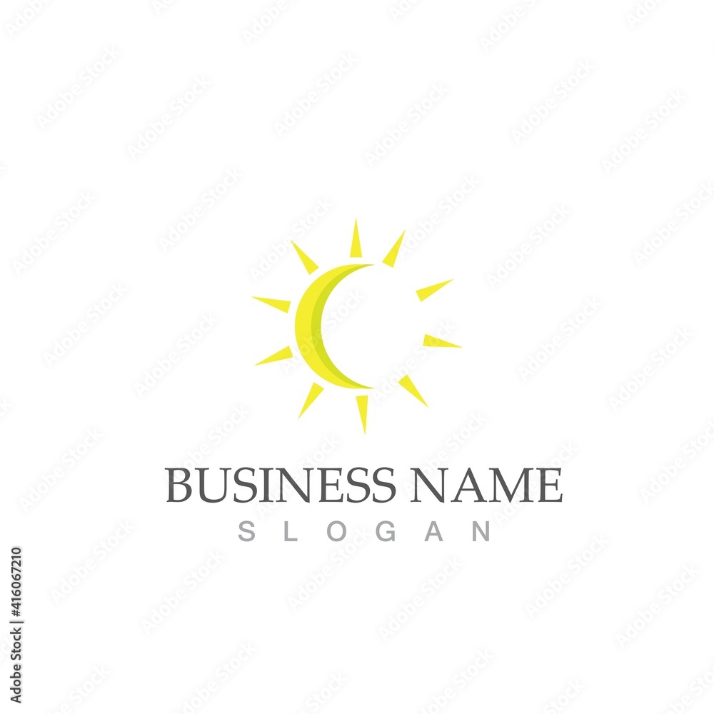 Obraz premium Sun Vector illustration Icon