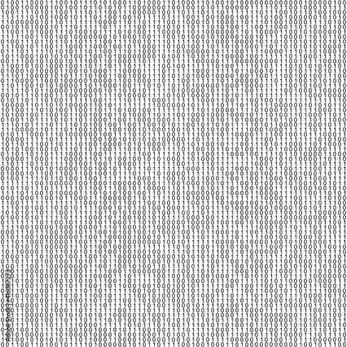 Design elements - Binary computer code halftone pattern dark background. Vector illustration eps 10 frame with Digital data cryptography texture for technology, electronic, network algorithm