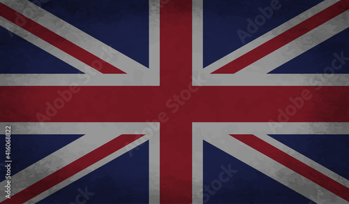 Vintage United Kingdom flag with grunge texture