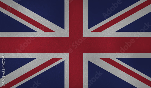 Vintage United Kingdom flag with grunge texture