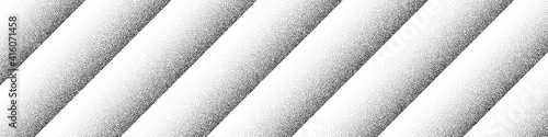 Dotwork diagonal stripes pattern vector background. Black noise stipple dots. Sand grain effect. Black dots grunge banner. Abstract noise dotwork pattern. Stipple strokes. Dotted vector background.