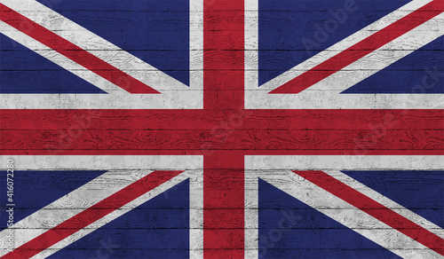 Vintage United Kingdom flag with grunge texture
