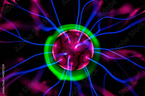 Glowing plasma ball. photo