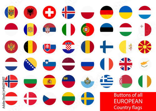 all country flags of Europe