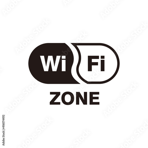 simple wifi zone symbol illustration design, flat wifi sign template vector