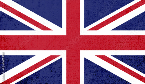 Vintage United Kingdom flag with grunge texture