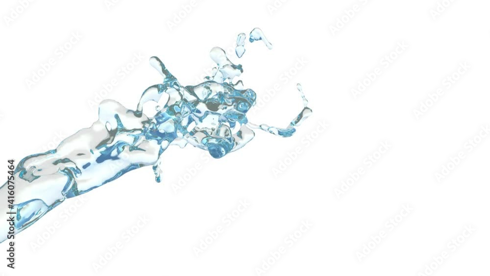 Slow motion jet water on white Cold liquid 1000fps 4k Slow motion jet water on white Cold liquid 1000fps 4k
