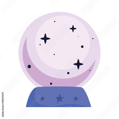 crystal ball esoteric isolated icon vector illustration design