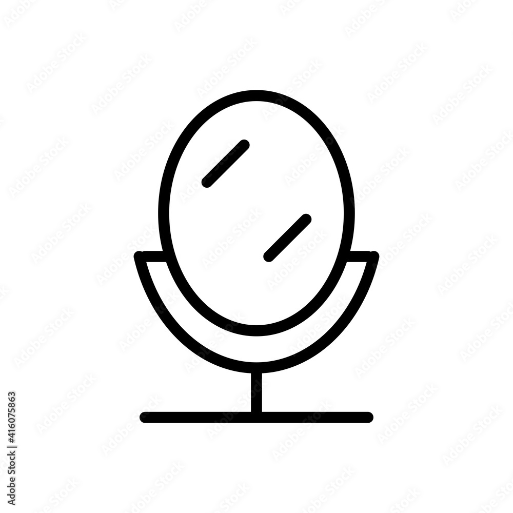 mirror icon line style vector for your web design mirror icon line style vector for your web design