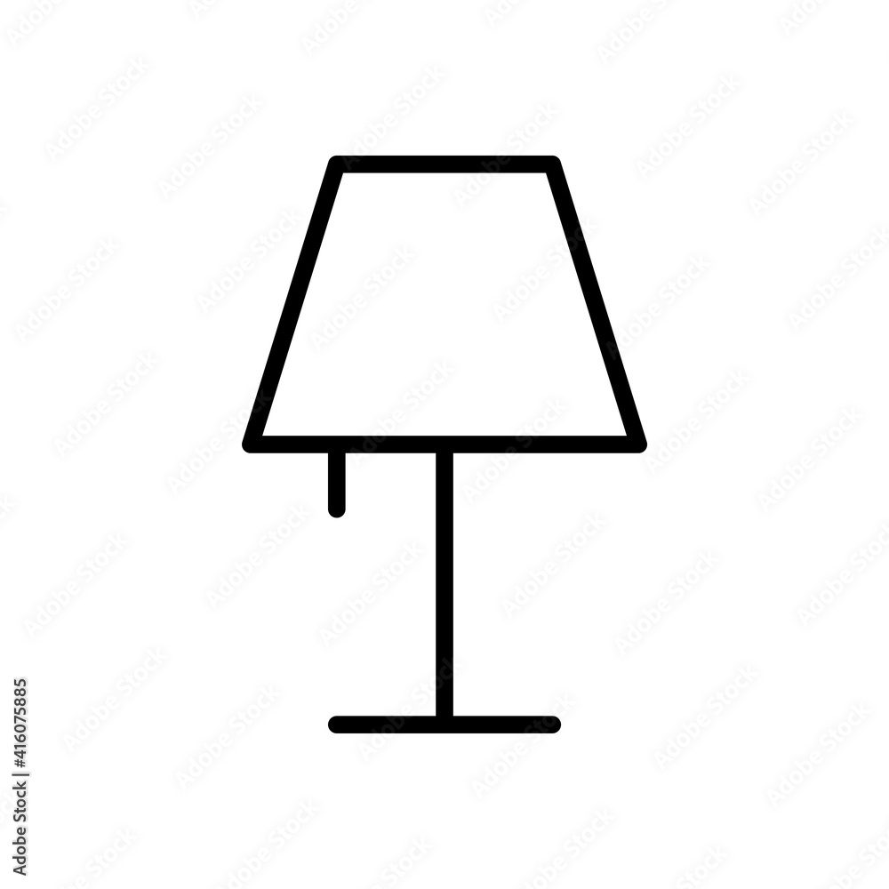 lamp icon line style vector for your web design lamp icon line style vector for your web design