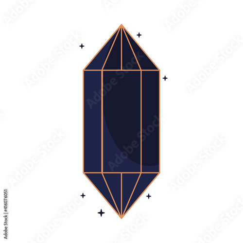 black quartz esoteric isolated icon vector illustration design