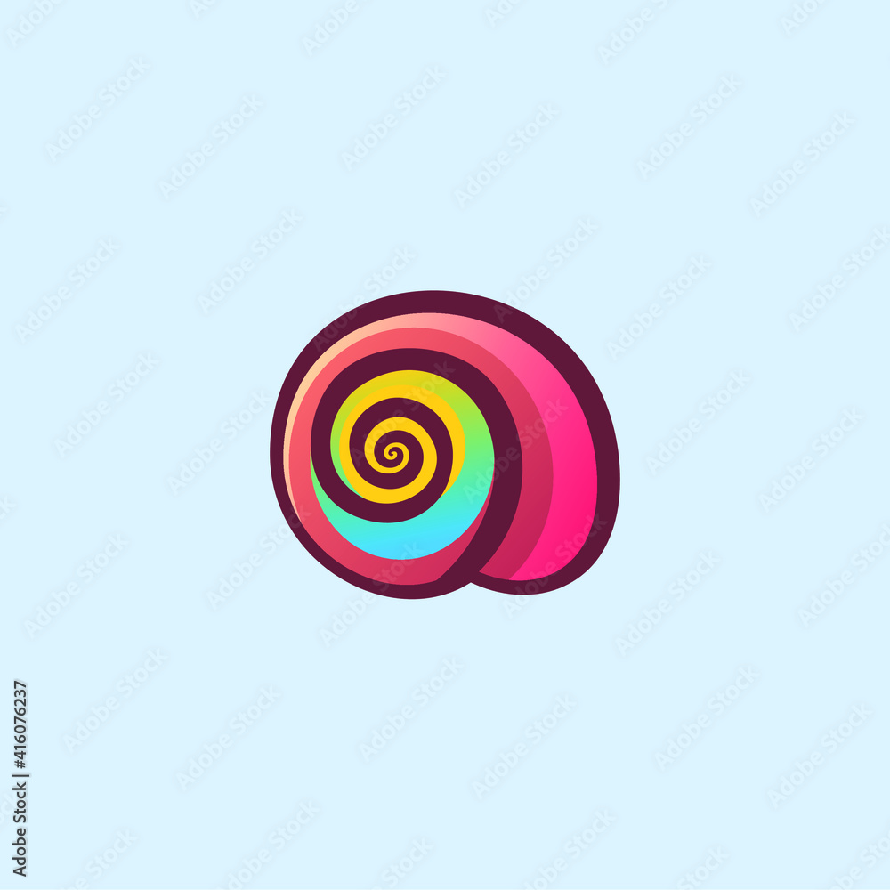 vector illustration of simple shell logo, icon vector illustration of simple shell logo, icon