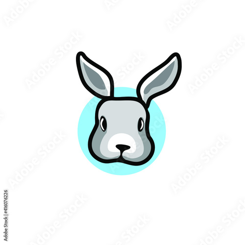 simple rabbit logo vector illustration © aliafandi