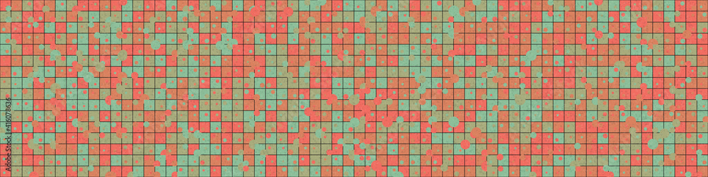 Fototapeta premium Abstract Geometric Pattern generative computational art illustration