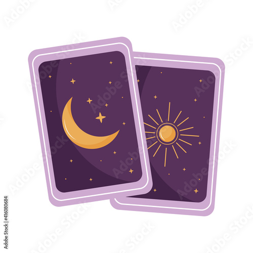 divination cards esoteric isolated icon vector illustration design