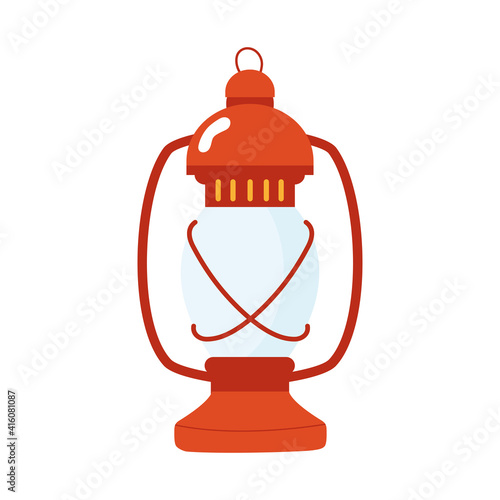 lamp kerozene tool isolated icon vector illustration design
