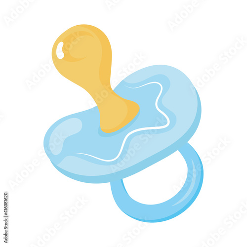 pacifier baby suck isolated icon vector illustration design