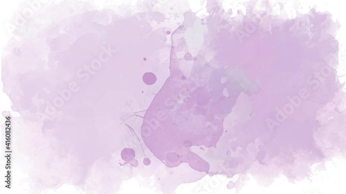 Purple watercolour abstract paint. 4k motion