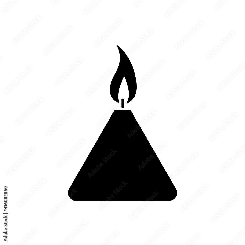 Fototapeta premium Candle icon, logo isolated on white background