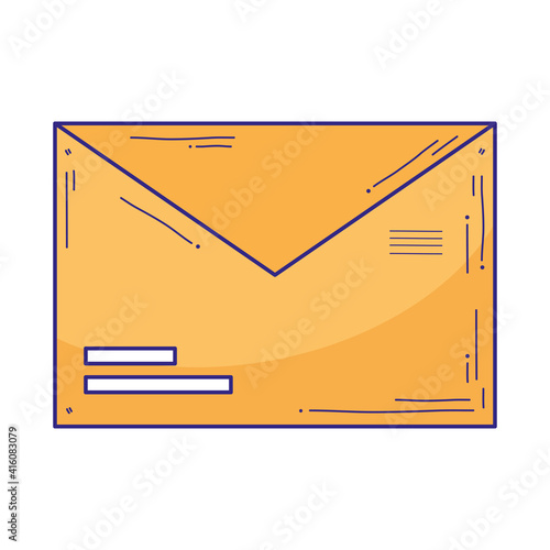 envelope mail send isolated icon vector illustration design