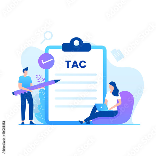 Flat illustration of term and conditions. Illustration for websites, landing pages, mobile applications, posters and banners