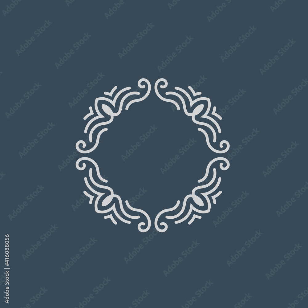 Elegant Circular Mandala Frame Elegant Circular Mandala Frame