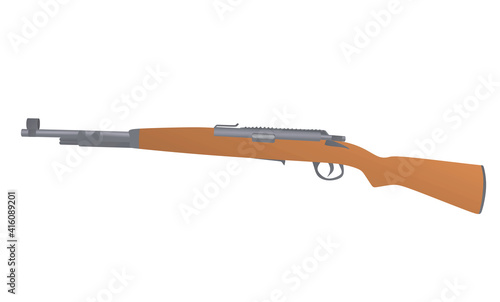 Retro wooden shotgun. vector illustration