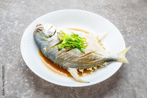 One dish of steamed Jinchang fish photo