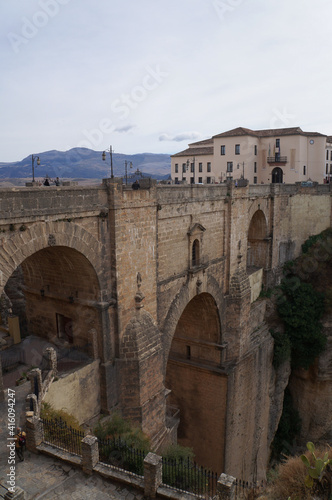 Stone bridge with arches in Ronda  Andalusia