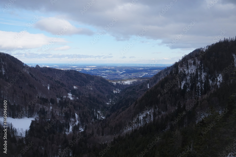 Wanderung Rötlwandkopf: Blick Richtung Bergen
