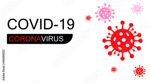 Vector illustration coronavirus 2019-nCoV, Covid-19. Coronavirus outbreak concept. Covid-19 coronavirus infection.Virus covid-19 cell icon.