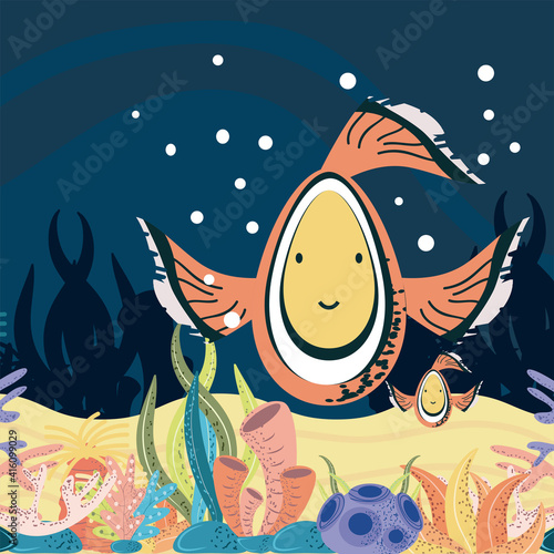 underwater world clown fishes habitat reef
