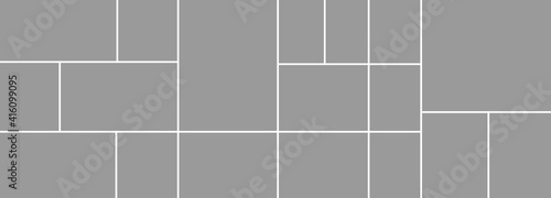 Photo collage Template for wall gallery. Photo frames. Vector illustration EPS10.