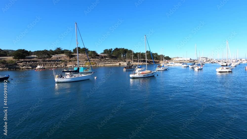 Sail Boats Docked in Sunny California Marina - NoCal Winter - 4K Sail Boats Docked in Sunny California Marina - NoCal Winter - 4K
