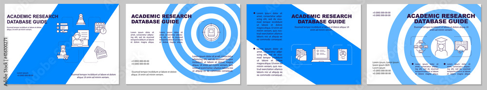 Academic research database guide brochure template. New technology ...