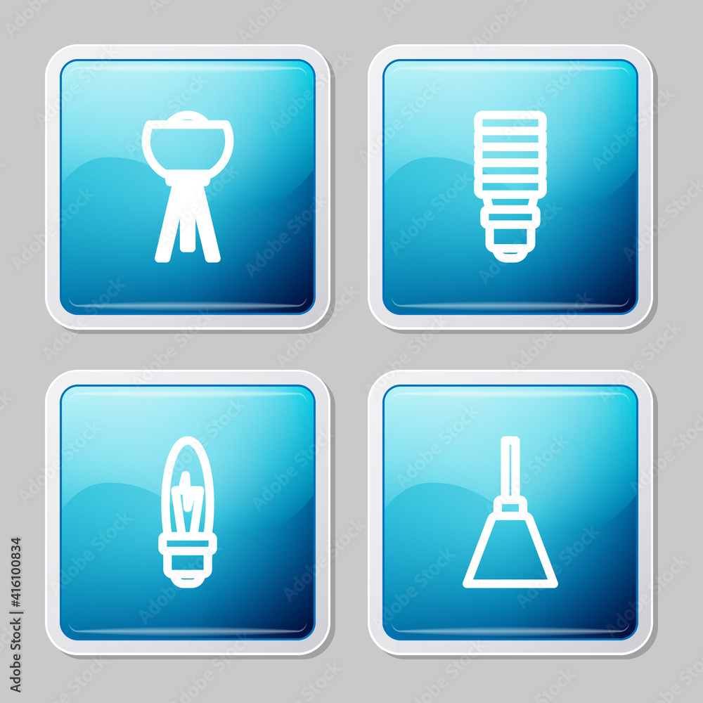 Set line Floor lamp, LED light bulb, Light and Chandelier icon. Vector. Set line Floor lamp, LED light bulb, Light and Chandelier icon. Vector.