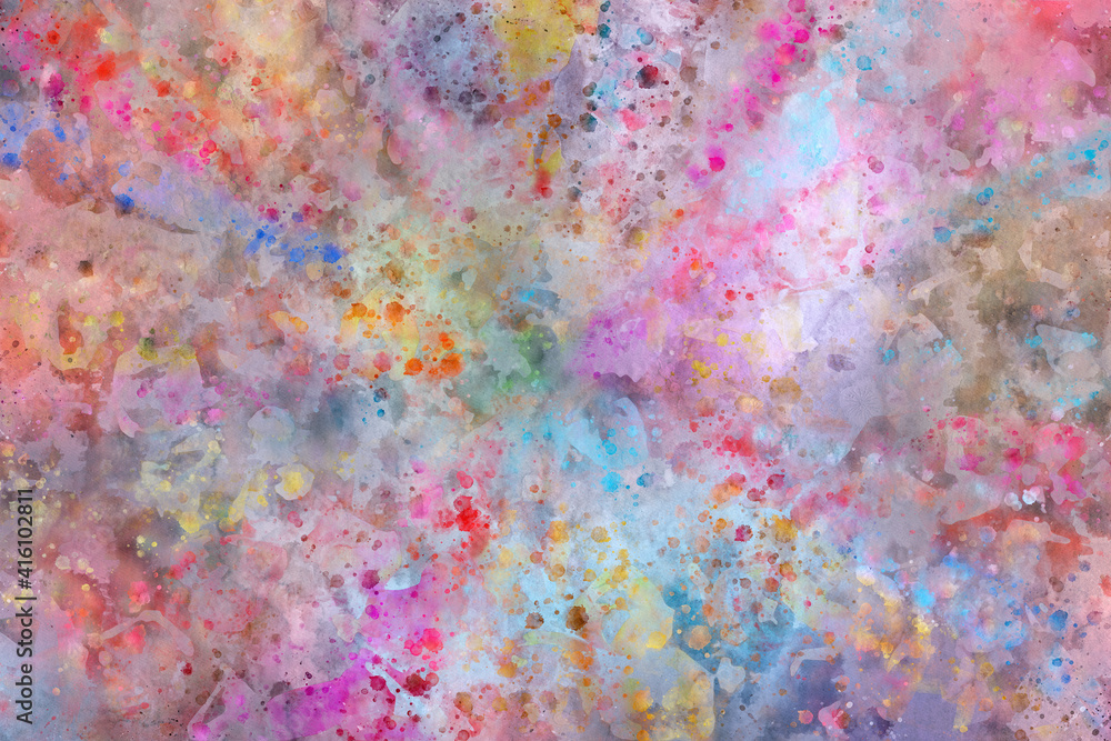 Happy and Festive Abstract colorful watercolor for background.. Modern art. Contemporary art. Colorful canvas.