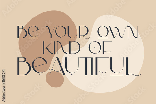 Skin care and love yourself positive quotes. Woman awareness. Vector illustration for beauty salon, medical centre.