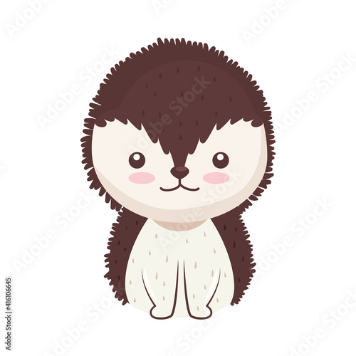cute lovely , purcopine animal character vector illustration design