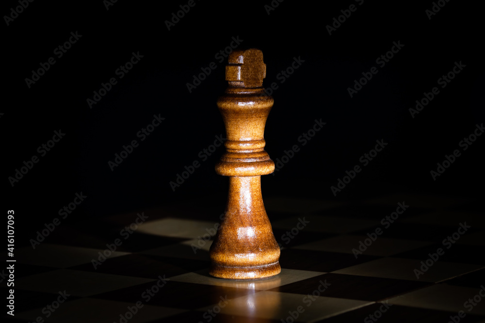 Wooden chess piece. Wooden chess piece.