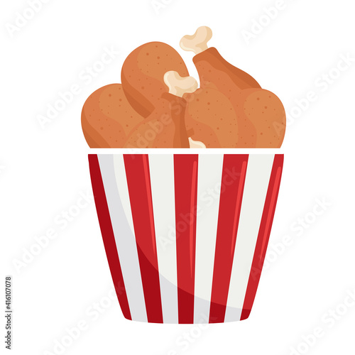 chicken thighs fast food delicious icon vector illustration design