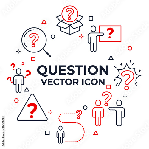 Set of question icon. question pack symbol template for graphic and web design collection logo vector illustration