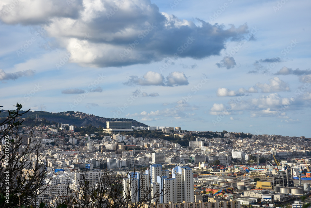 a beautiful aerial panoramic view of Algiers city a beautiful aerial panoramic view of Algiers city