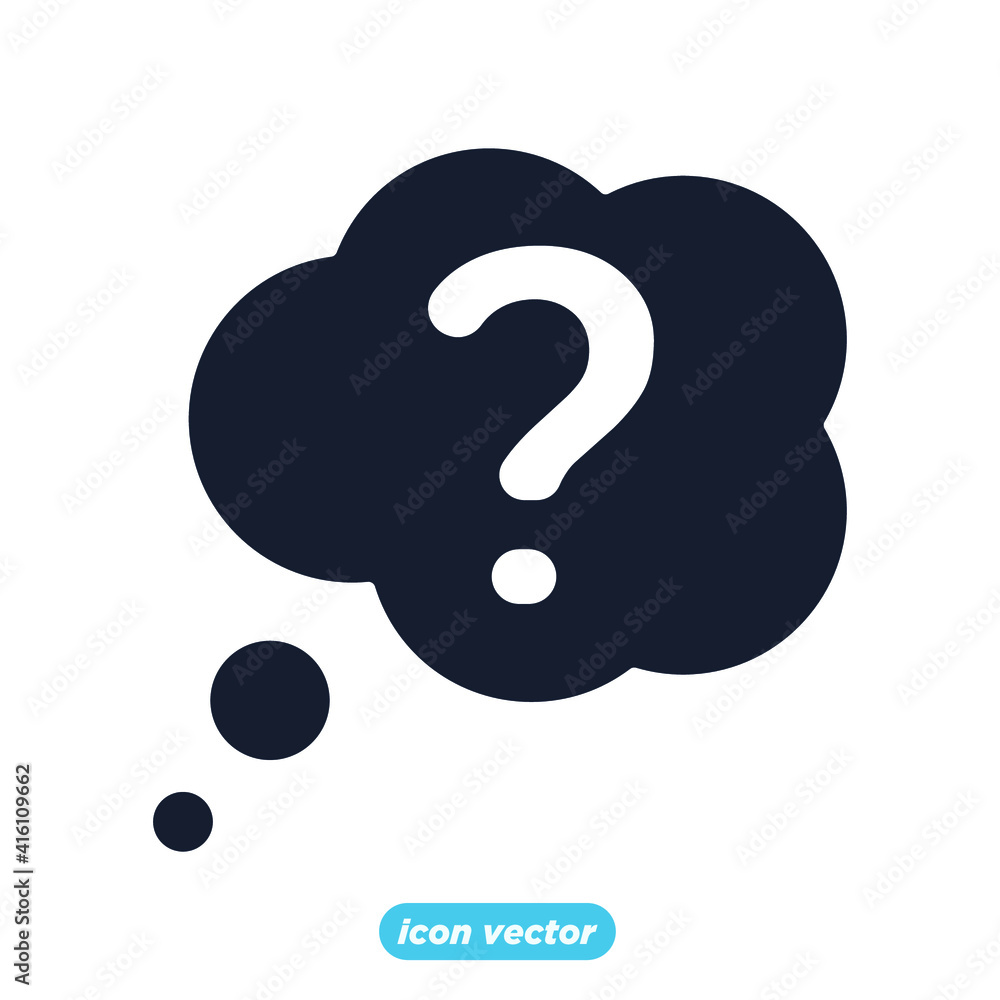 bubble chat question icon. bubble chat question symbol template for graphic and web design collection logo vector illustration