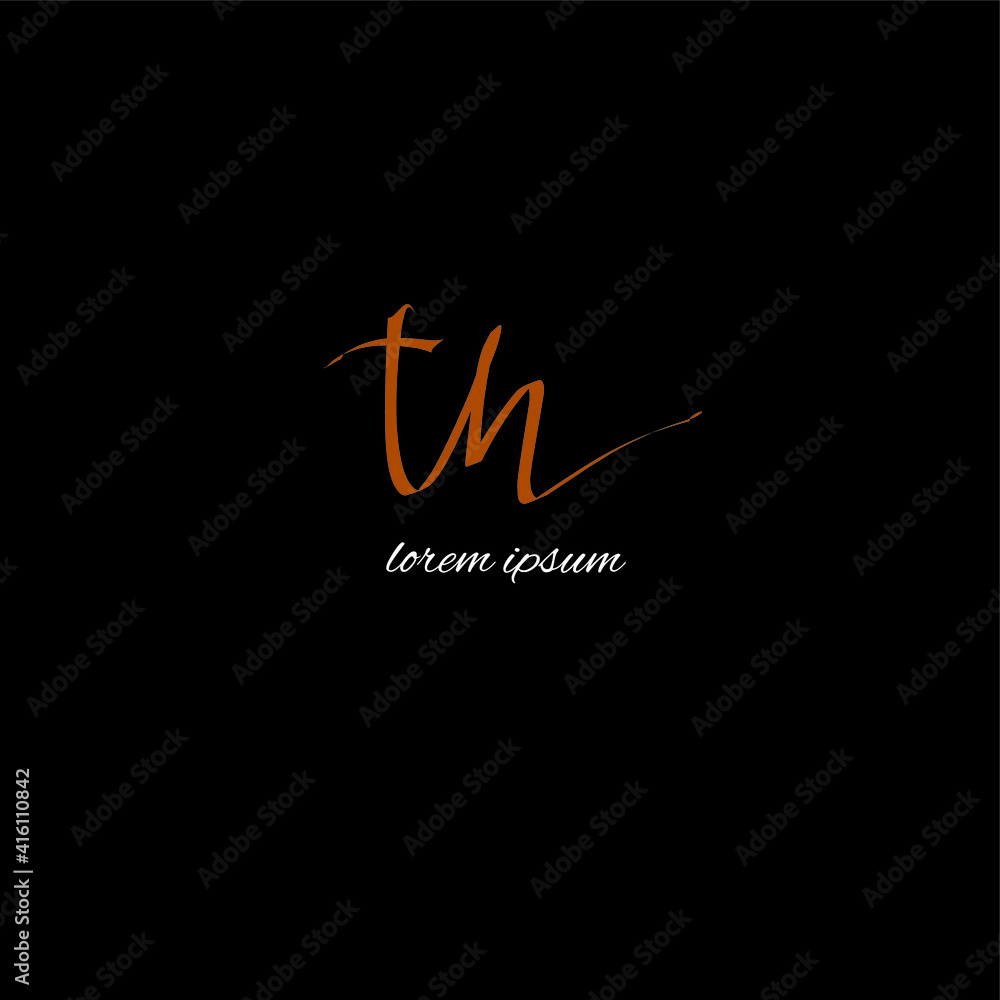 Initial TH beauty monogram and elegant logo design Initial TH beauty monogram and elegant logo design