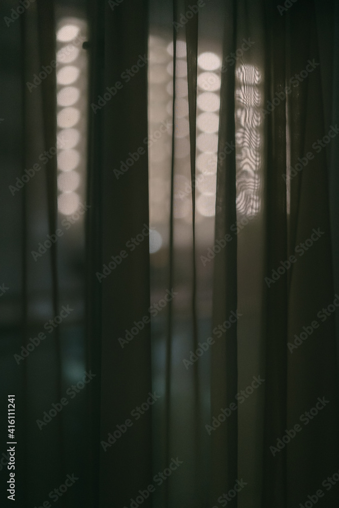 自粛イメージ。都会の部屋からの景色。